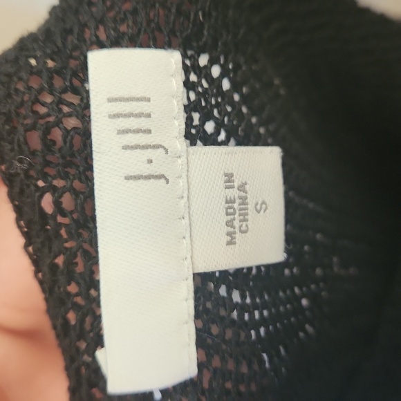 J. Jill Classic Black Women's Sweater open knit Linen Blend Size Small - Picture 5 of 6